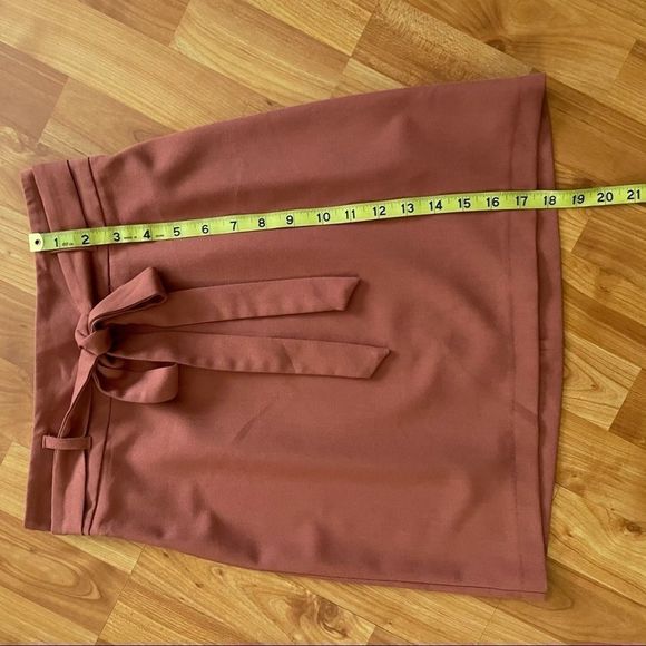 ASOS burnt orange bow tie mini pencil skirt - Picture 9 of 10